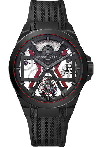 Ulysse Nardin Blast 45mm Beware of Blast - Titanium And Ceramic Case - Black Dial - Rubber Strap