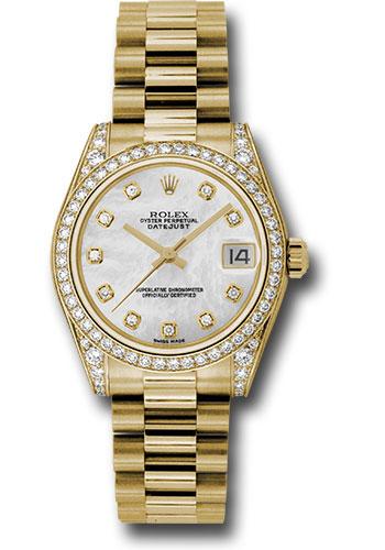 Rolex Datejust 178158 Yellow Gold 31 48 Diamond Bezel - Mother-Of-Pearl Diamond Dial - President Bracelet - mdp Main image