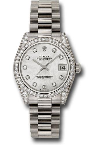 Rolex Datejust 178159 White Gold 31 48 Diamond Bezel - Mother-Of-Pearl Diamond Dial - President Bracelet - mdp Main image