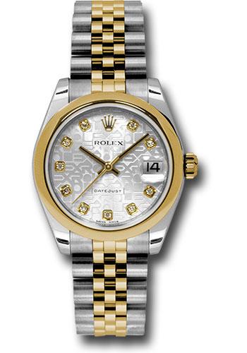 Rolex Datejust 178243 Steel and Yellow Gold 31 Domed Bezel - Silver Jubilee Diamond Dial - Jubilee Bracelet - sjdj Main image
