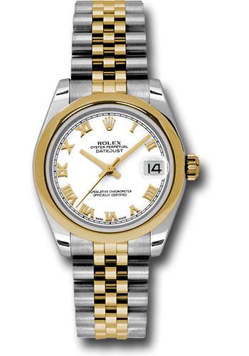 Rolex Datejust 178243 Steel and Yellow Gold 31 Domed Bezel - White Roman Dial - Jubilee Bracelet - wrj Main image