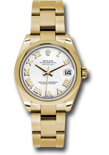 Rolex Datejust 178248 Yellow Gold 31 Domed Bezel - White Roman Dial - Oyster Bracelet - wro Main image