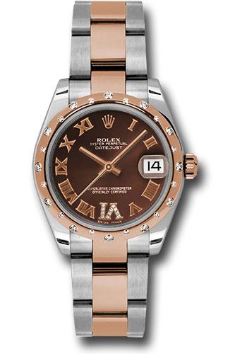 Rolex Datejust 178341 Steel and Everose Gold 31 24 Diamond Bezel - Chocolate Diamond Roman Vi Roman Dial - Oyster Bracelet - chodro Main image