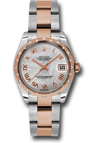 Rolex Datejust 178341 Steel and Everose Gold 31 24 Diamond Bezel - Mother-Of-Pearl Roman Dial - Oyster Bracelet - mro Main image