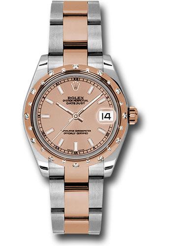 Rolex Datejust 178341 Steel and Everose Gold 31 24 Diamond Bezel - Pink Index Dial - Oyster Bracelet - pio Main image