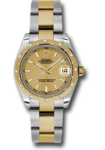 Rolex Datejust 178343 Steel and Yellow Gold 31 24 Diamond Bezel - Champagne Index Dial - Oyster Bracelet - chio Main image