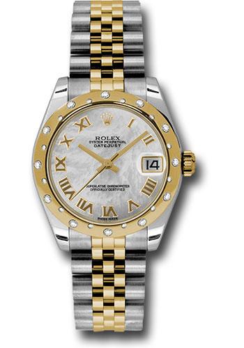 Rolex Datejust 178343 Steel and Yellow Gold 31 24 Diamond Bezel - Mother-Of-Pearl Roman Dial - Jubilee Bracelet - mrj