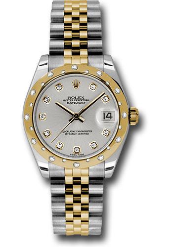 Rolex Datejust 178343 Steel and Yellow Gold 31 24 Diamond Bezel - Silver Diamond Dial - Jubilee Bracelet - sdj Main image