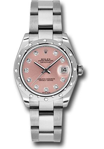 Rolex Datejust 178344 Steel and White Gold 31 24 Diamond Bezel - Pink Diamond Dial - Oyster Bracelet - pdo Main image
