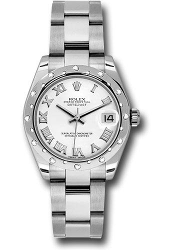 Rolex Datejust 178344 Steel and White Gold 31 24 Diamond Bezel - White Roman Dial - Oyster Bracelet - wro Main image