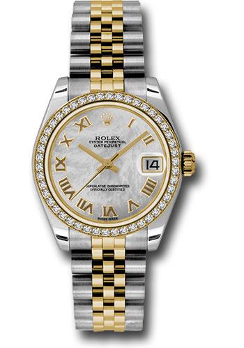Rolex Datejust 178383 Steel and Yellow Gold 31 46 Diamond Bezel - Mother-Of-Pearl Roman Dial - Jubilee Bracelet - mrj Main image
