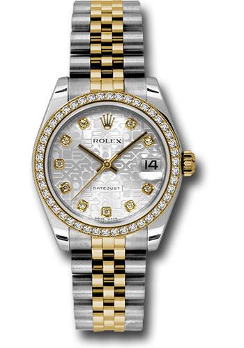 Rolex Datejust 178383 Steel and Yellow Gold 31 46 Diamond Bezel - Silver Jubilee Diamond Dial - Jubilee Bracelet - sjdj Main image