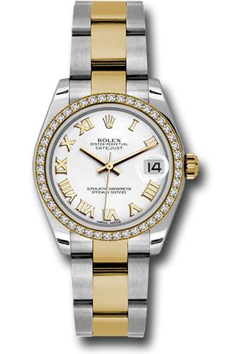 Rolex Datejust 178383 Steel and Yellow Gold 31 46 Diamond Bezel - White Roman Dial - Oyster Bracelet - wro Main image