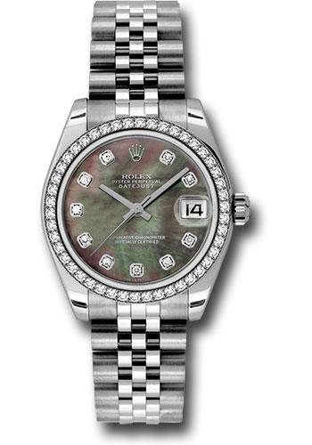 Rolex Datejust 178384 Steel and White Gold 31 46 Diamond Bezel - Mother-Of-Pearl Diamond Dial - Jubilee Bracelet - dkmdj Main image