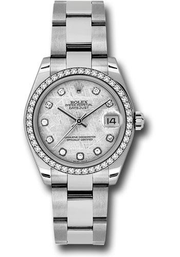 Rolex Datejust 178384 Steel and White Gold 31 46 Diamond Bezel - Meteorite Diamond Dial - Oyster Bracelet - mtdo Main image