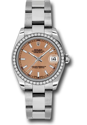Rolex Datejust 178384 Steel and White Gold 31 46 Diamond Bezel - Pink Index Dial - Oyster Bracelet - pio Main image