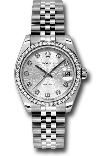Rolex Datejust 178384 Steel and White Gold 31 46 Diamond Bezel - Silver Jubilee Diamond Dial - Jubilee Bracelet - sjdj Main image