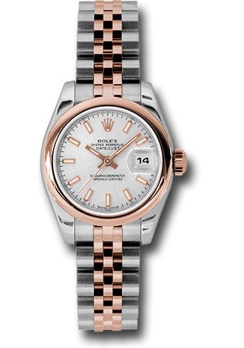Rolex Lady-Datejust 179161 Steel and Everose Gold Rolesor Lady Datejust 26 Domed Bezel - Silver Index Dial - Jubilee Bracelet - sij