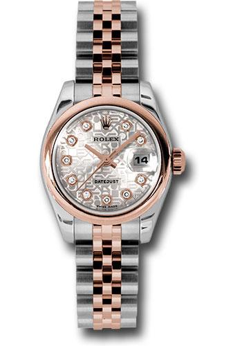 Rolex Lady-Datejust 179161 Steel and Everose Gold Rolesor Lady Datejust 26 Domed Bezel - Silver Jubilee Diamond Dial - Jubilee Bracelet - sjdj Main image