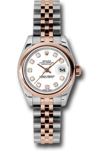 Rolex Lady-Datejust 179161 Steel and Everose Gold Rolesor Lady Datejust 26 Domed Bezel - White Diamond Dial - Jubilee Bracelet - wdj Main image