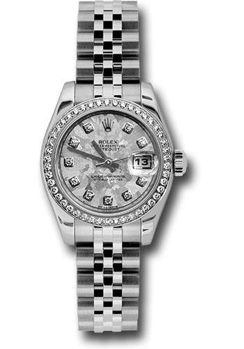 Rolex Lady-Datejust 179384 Steel and White Gold Lady Datejust 26 46 Diamond Bezel - White Gold Crystal Diamond Dial - Jubilee Bracelet - gcdj