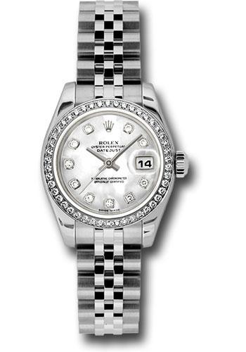 Rolex Lady-Datejust 179384 Steel and White Gold 26 46 Diamond Bezel - Mother-Of-Pearl Diamond Dial - Jubilee Bracelet - mdj Main image