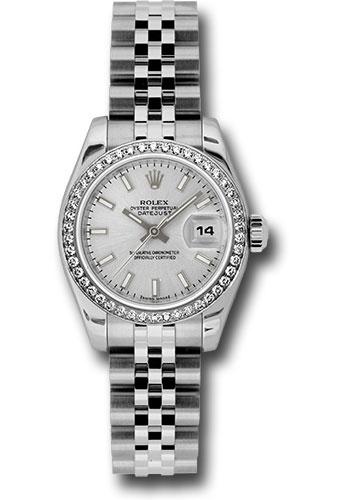 Rolex Lady-Datejust 179384 Steel and White Gold 26 46 Diamond Bezel - Silver Index Dial - Jubilee Bracelet - sij Main image