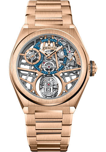 Zenith 18.9000.8812/79.M9000 Defy Zero G Rose Gold - Openworked Dial - Rose Gold Bracelet Main image