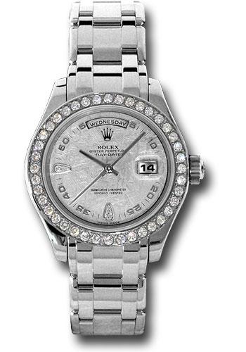 Rolex Day-Date 18946 Platinum Special Edition 39 40 Diamond Bezel - Meteorite Diamond Dial - met
