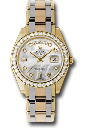 Rolex Day-Date 18948TRI Yellow Gold Special Edition 39 40 Diamond Bezel - Mother-Of-Pearl Diamond Dial - md Main image