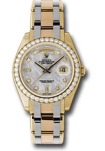 Rolex Day-Date 18948TRI Yellow Gold Special Edition 39 40 Diamond Bezel - Meteorite Diamond Dial - mtd Main image