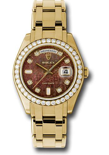 Rolex Day-Date 18948 Yellow Gold Special Edition 39 40 Diamond Bezel - Dark Mother-Of-Pearl Jubilee Diamond Dial - dkmjd