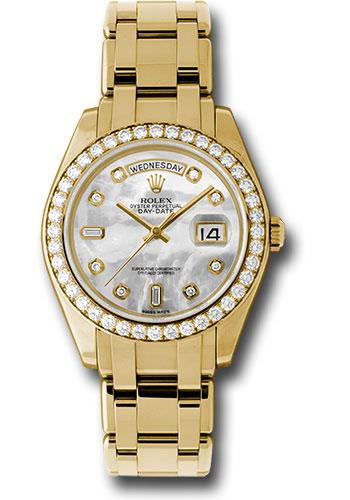Rolex Day-Date 18948 Yellow Gold Special Edition 39 40 Diamond Bezel - Mother-Of-Pearl Diamond Dial - md