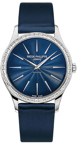 Patek Philippe Calatrava 4897/300G-001 Ladies 33mm White Gold Blue Dial Main image