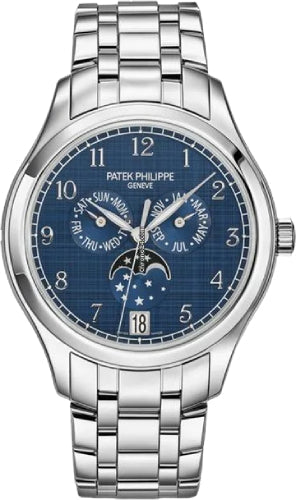 Patek Philippe Annual Calendar 4947/1A-001 Complications Moon Phases Stainless Steel Blue Dial Main image