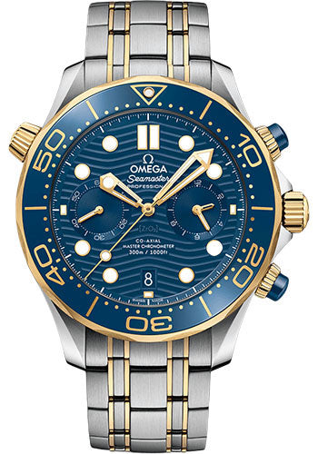 Omega Seamaster 210.20.44.51.03.001 Diver 300M Omega Co-Axial Master Chronometer Chronograph - 44mm Steel And Yellow Gold Case - Blue Dial Main image