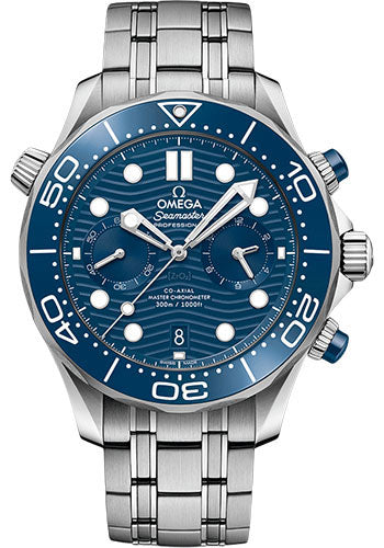 Omega Seamaster 210.30.44.51.03.001 Diver 300M Omega Co-Axial Master Chronometer Chronograph - 44mm Steel Case - Blue Dial