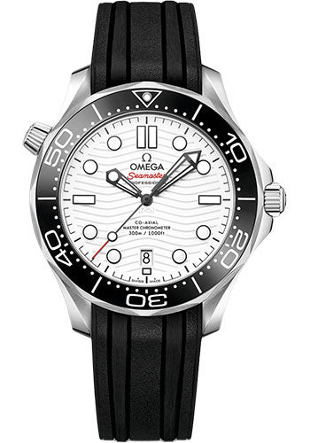 Omega Seamaster 210.32.42.20.04.001 Diver 300M Omega Co-Axial Master Chronometer - 42mm Steel Case - White Dial - Black Rubber Strap Main image