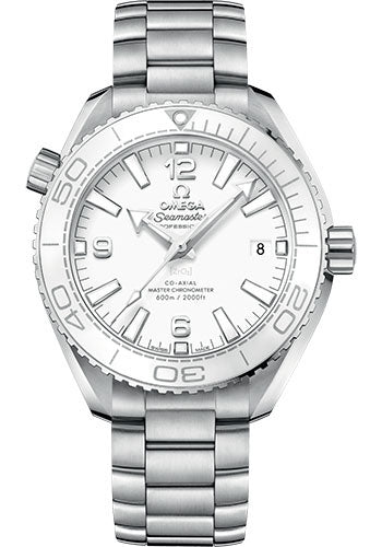 Omega 215.30.40.20.04.001 Planet Ocean 600M Co-Axial Master Chronometer 39.5mm Steel Case - Unidirectional White Cermaic Bezel - White Dial Main image