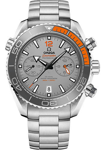 Omega 215.90.46.51.99.001 Planet Ocean 600 M Omega Co-axial Master Chronometer Chronograph 45.5mm Titanium Case - Unidirectional Grey Silicon Nitride Ceramic Bezel - Grade 5 Titanium Dial