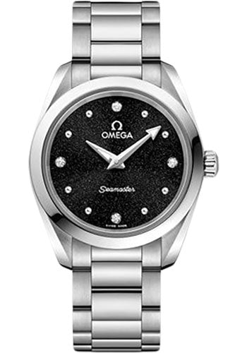 Omega Seamaster 220.10.28.60.51.001 Aqua Terra 150M Quartz 28mm Steel Case - Shimmer Black Diamond Dial