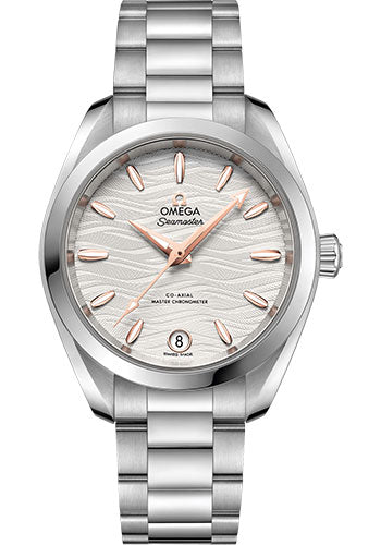 Omega Seamaster 220.10.34.20.02.001 Aqua Terra 150M Co-Axial Master Chronometer 34mm Steel Case - Waved Silvery Dial