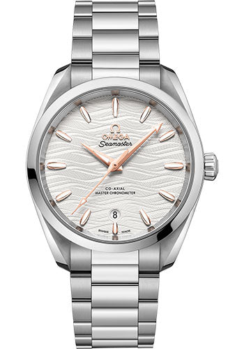 Omega Seamaster 220.10.38.20.02.002 Aqua Terra 150M Co-Axial Master Chronometer Ladies 38mm Steel Case - Waved Silvery Dial Main image