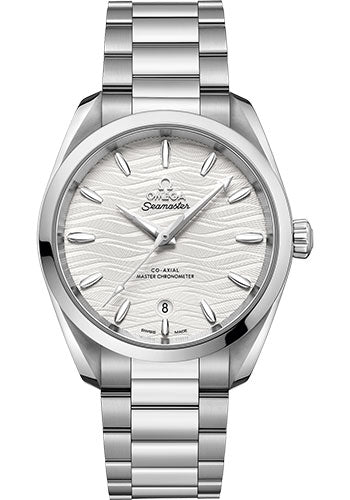 Omega Seamaster 220.10.38.20.02.003 Aqua Terra 150M Co-Axial Master Chronometer Ladies 38mm Steel Case - Waved Silvery Dial