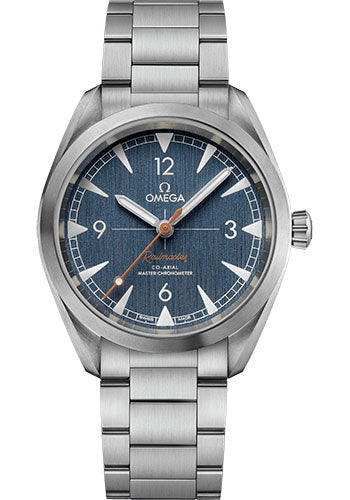 Omega Seamaster 220.10.40.20.03.001 Railmaster Omega Co-Axial Master Chronometer 40mm Steel Case - Vertically Brushed Blue Jeans Dial