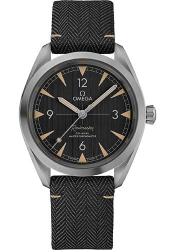 Omega Seamaster 220.12.40.20.01.001 Railmaster Omega Co-Axial Master Chronometer 40mm Steel Case - Vertically Brushed Black Dial - Two-Tone Grey Coated Nylon Fabric Strap Main image