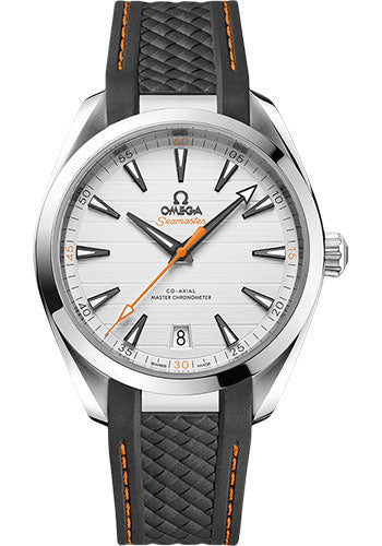 Omega 220.12.41.21.02.002 Aqua Terra 150M Co-Axial Master Chronometer 41mm Steel Case - Silvery Dial - Grey Structured Rubber Strap