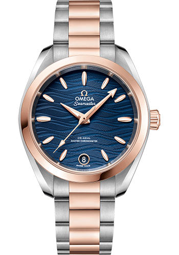 Omega Seamaster 220.20.34.20.03.001 Aqua Terra 150M Co-Axial Master Chronometer 34mm Steel And Sedna Gold Case - Waved Blue Dial Main image