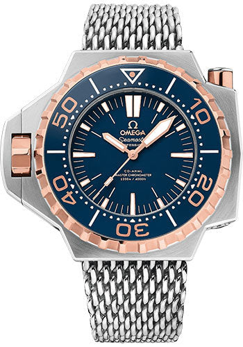 Omega Seamaster 227.60.55.21.03.001 Ploprof 1200M Omega Co-Axial Master Chronometer - 55 x 48mm Titanium And Sedna Gold Case - Blue Lacquered Dial - Titanium Bracelet Main image