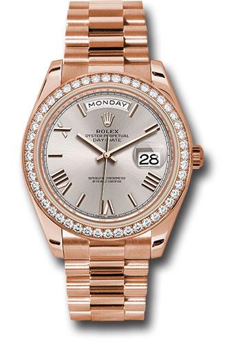 Rolex Day-Date 228345RBR Everose Gold 40 Everose Gold Bezel - Sundust Bevelled Roman Dial - President Bracelet - sdrp Main image